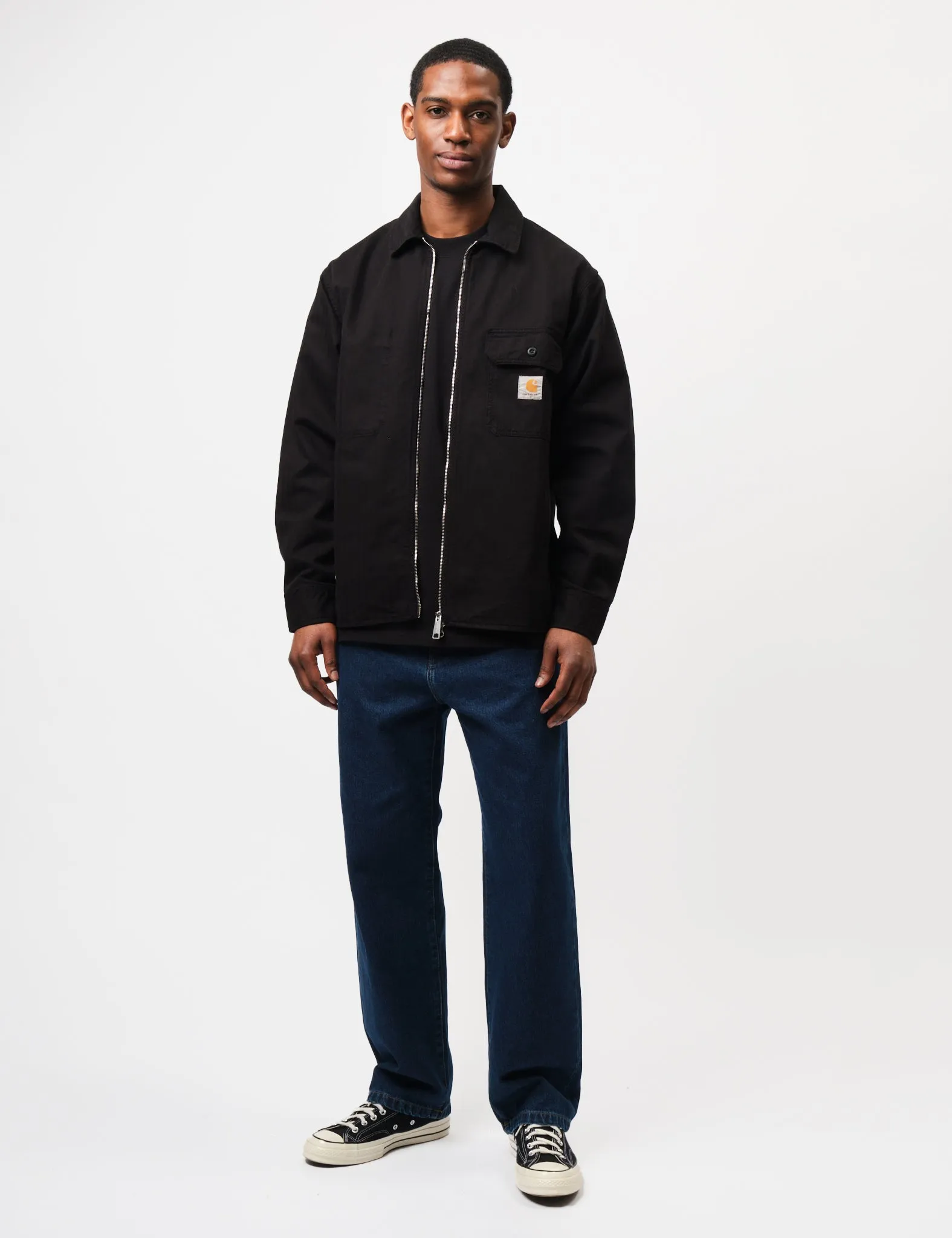Customer Favorite Carhartt-WIP Rainer Over Shirt - Black Garment Dyed  Limited Release!