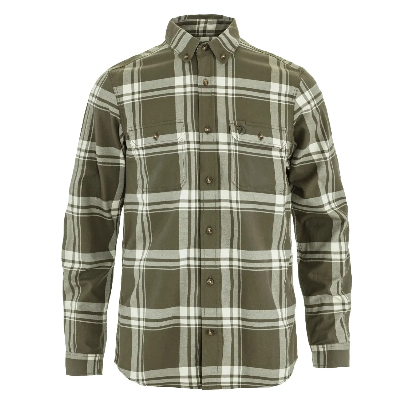 Customer Favorite Fjallraven Ovik Lite Flannel Shirt Laurel Green / Chalk White  Dont Miss Out!