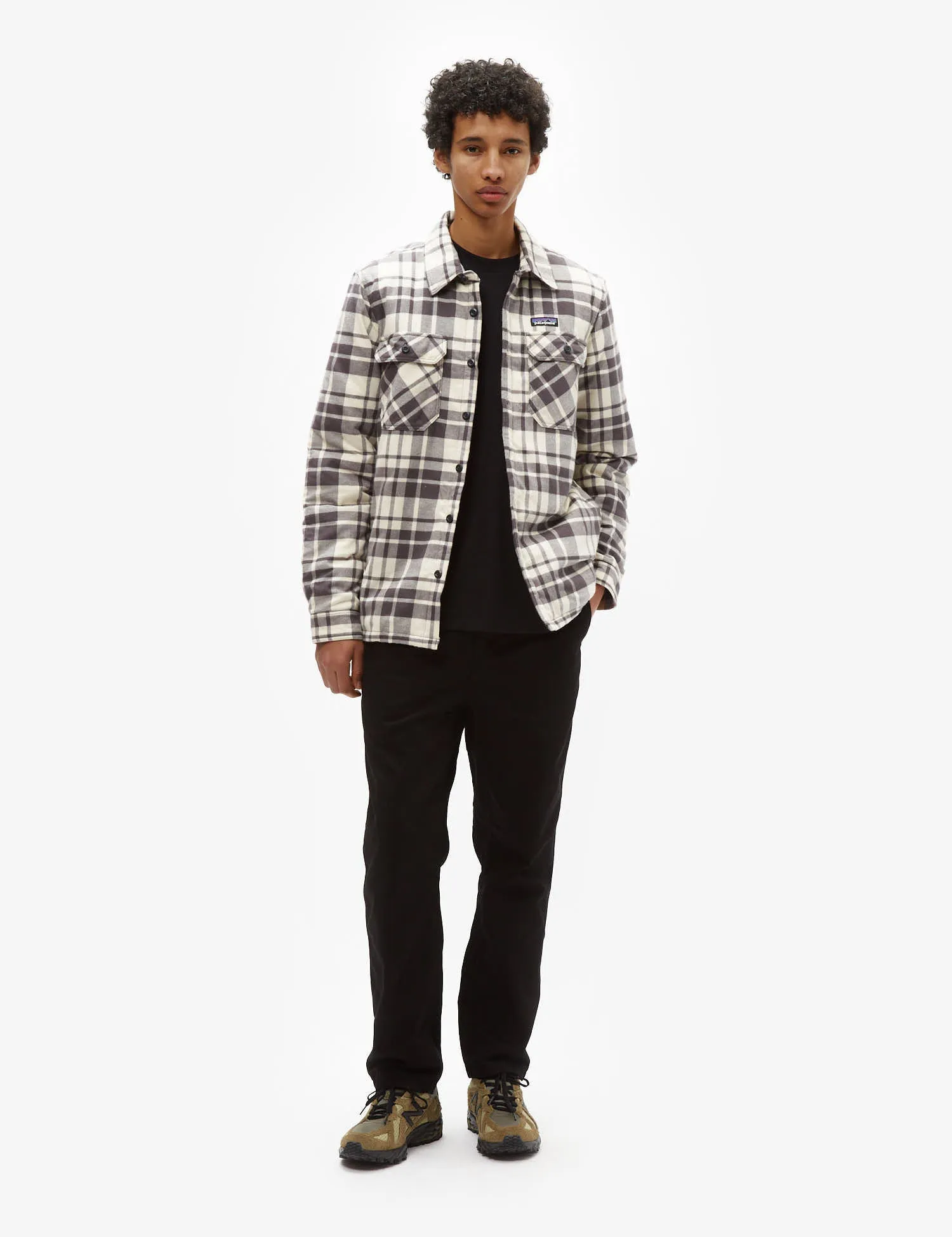 Customer Favorite Patagonia Insulated Fjord Flannel Shirt Ice Caps - Smoulder Blue  Ends Soon!