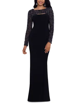 Customer Favorite Petites Womens Cut-Out Long Evening Dress  Ends Soon!