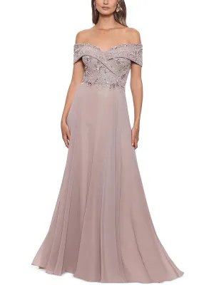 Customer Favorite Petites Womens Drapey Maxi Evening Dress  Dont Miss Out!