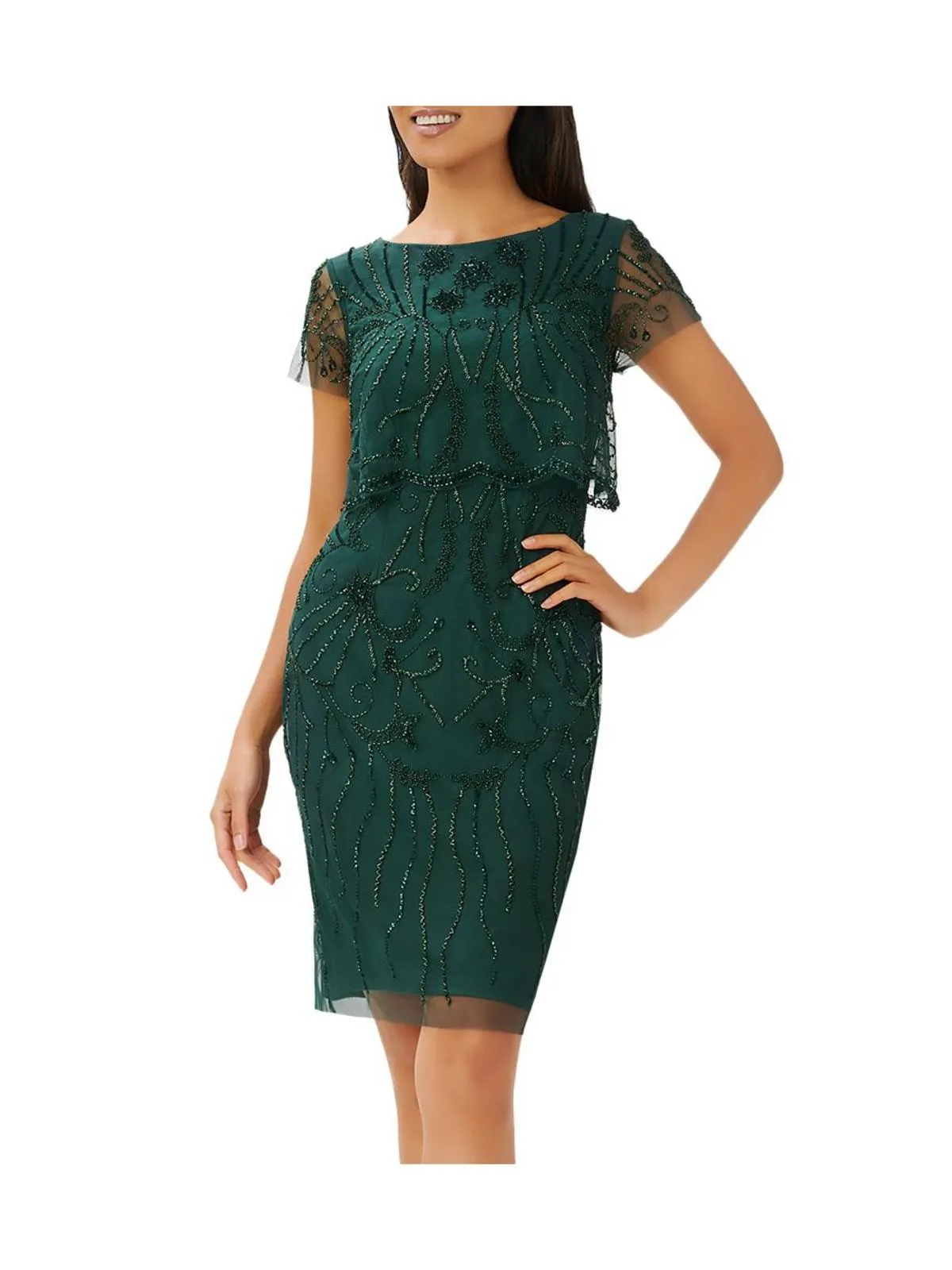 Customer Favorite Womens Beaded Midi Cocktail and Party Dress  Stylish & Comfortable