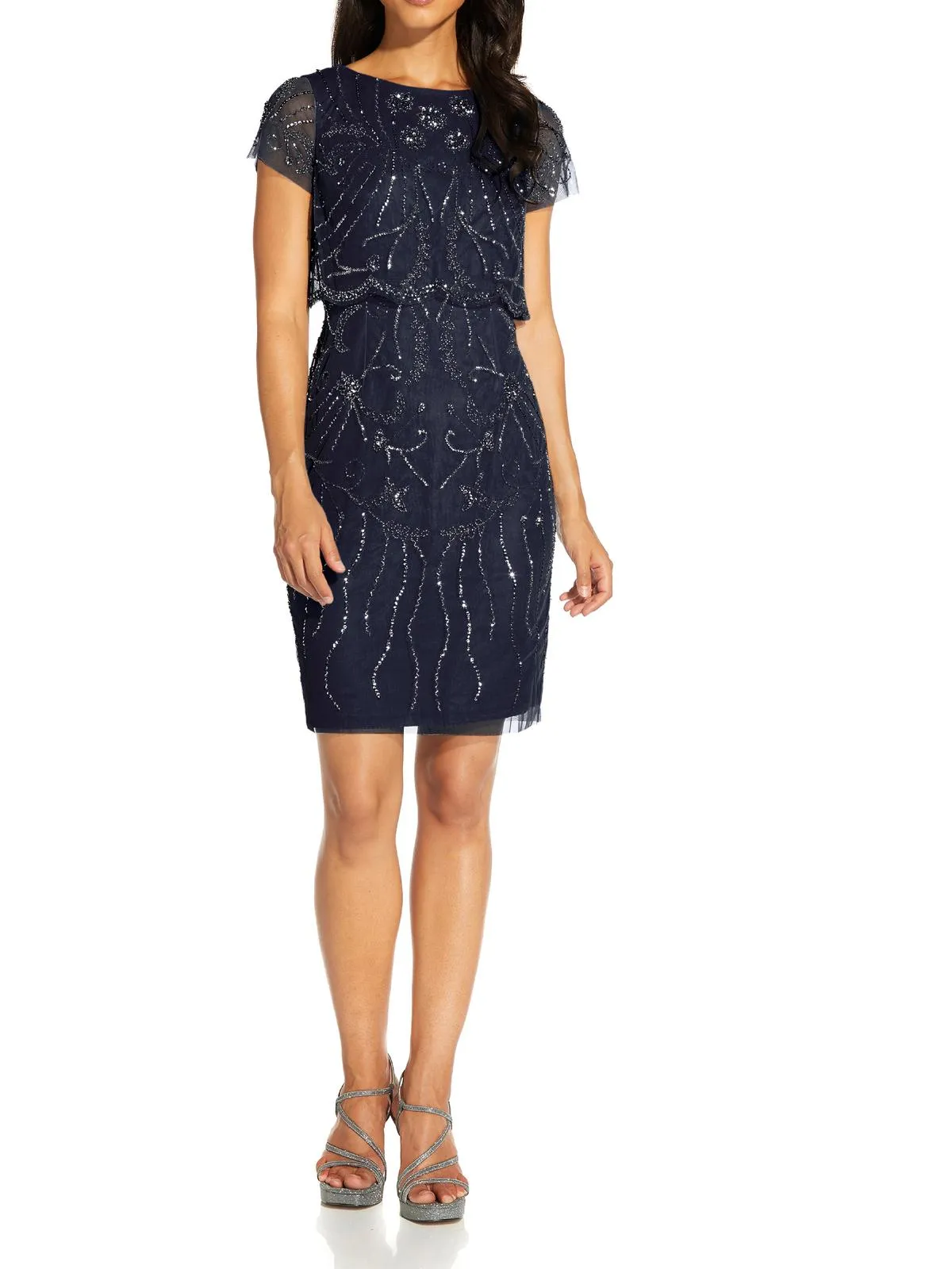 Customer Favorite Womens Beaded Midi Cocktail and Party Dress  Stylish & Comfortable