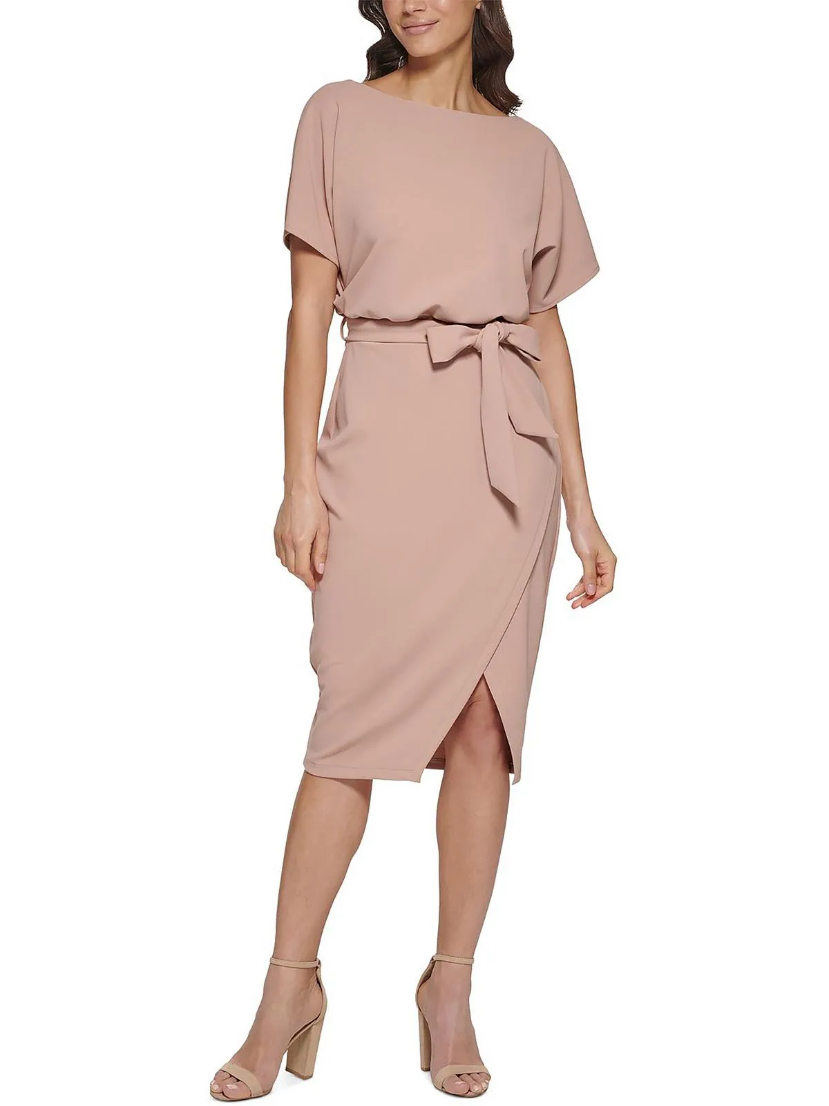 Customer Favorite Womens Blouson Split Wrap Dress  Today Only!