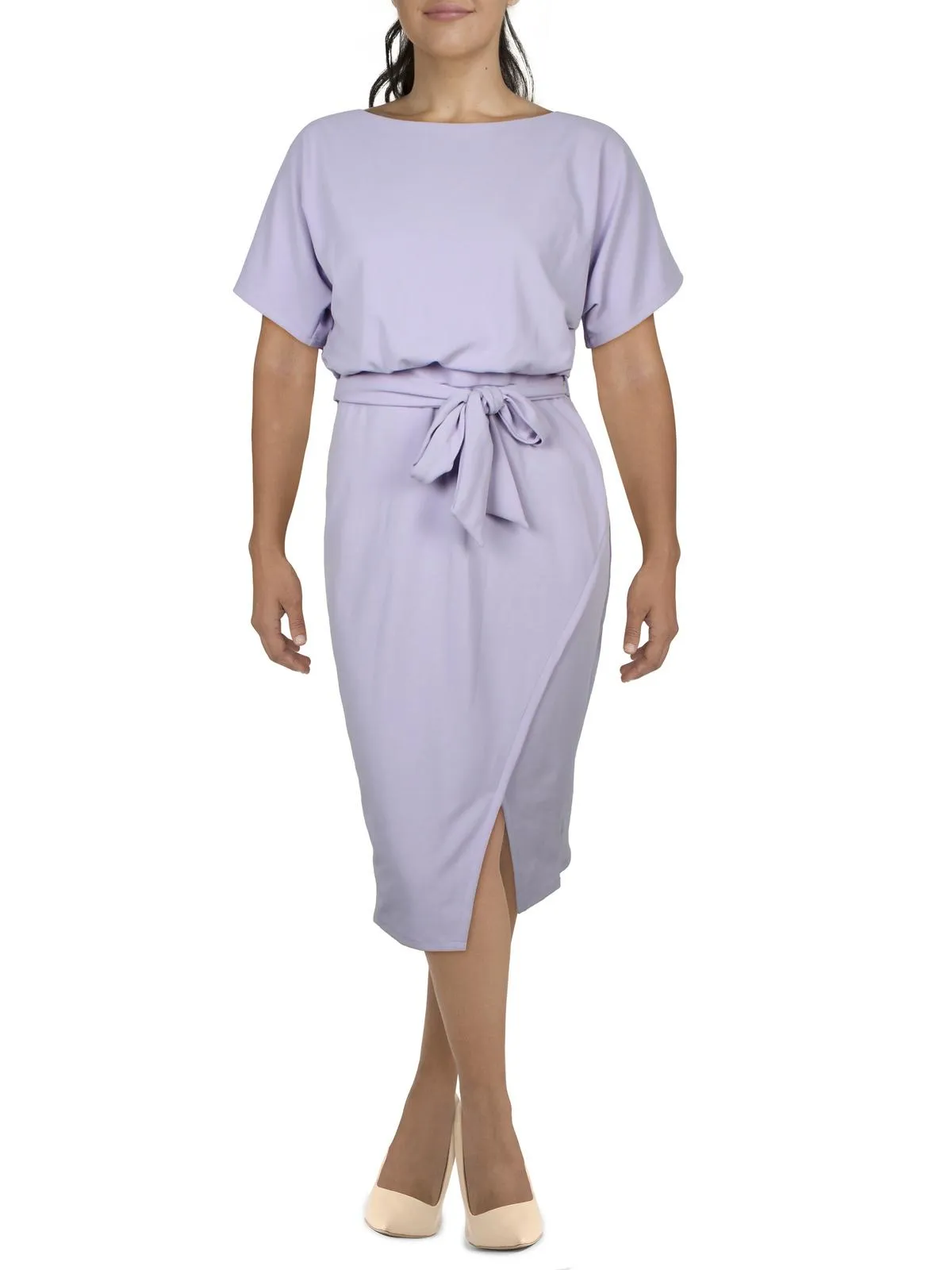 Customer Favorite Womens Blouson Split Wrap Dress  Today Only!