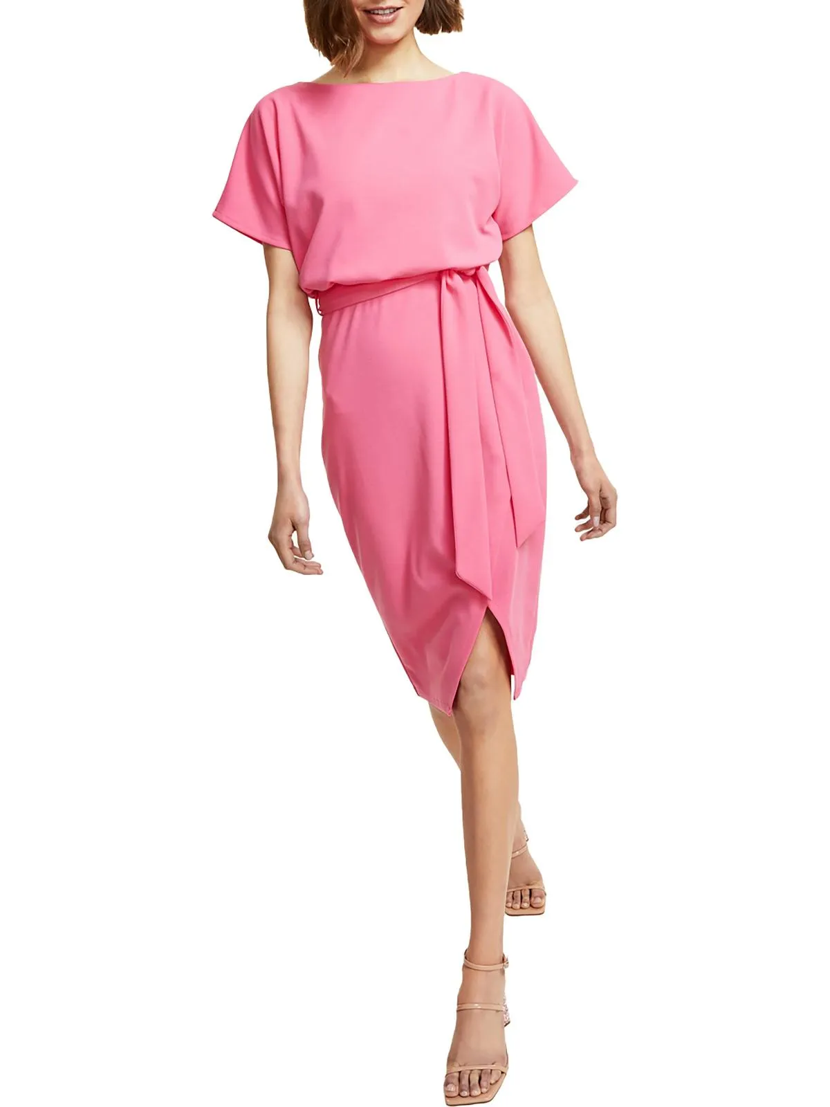 Customer Favorite Womens Blouson Split Wrap Dress  Today Only!