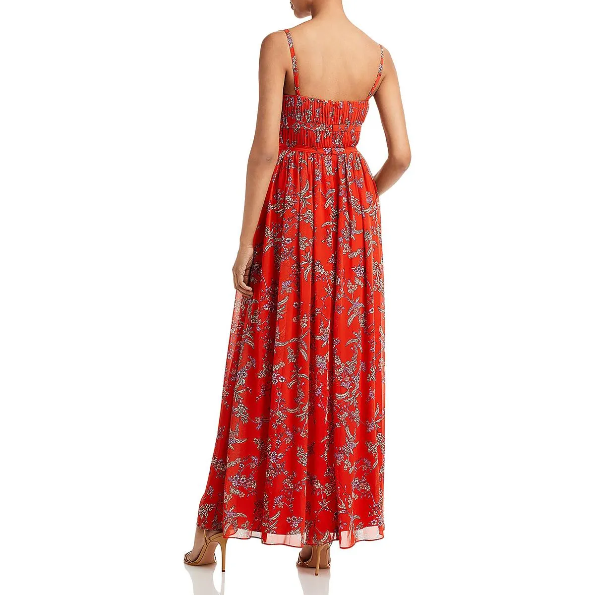 Customer Favorite Womens Floral Square Neck Evening Dress  Today Only!