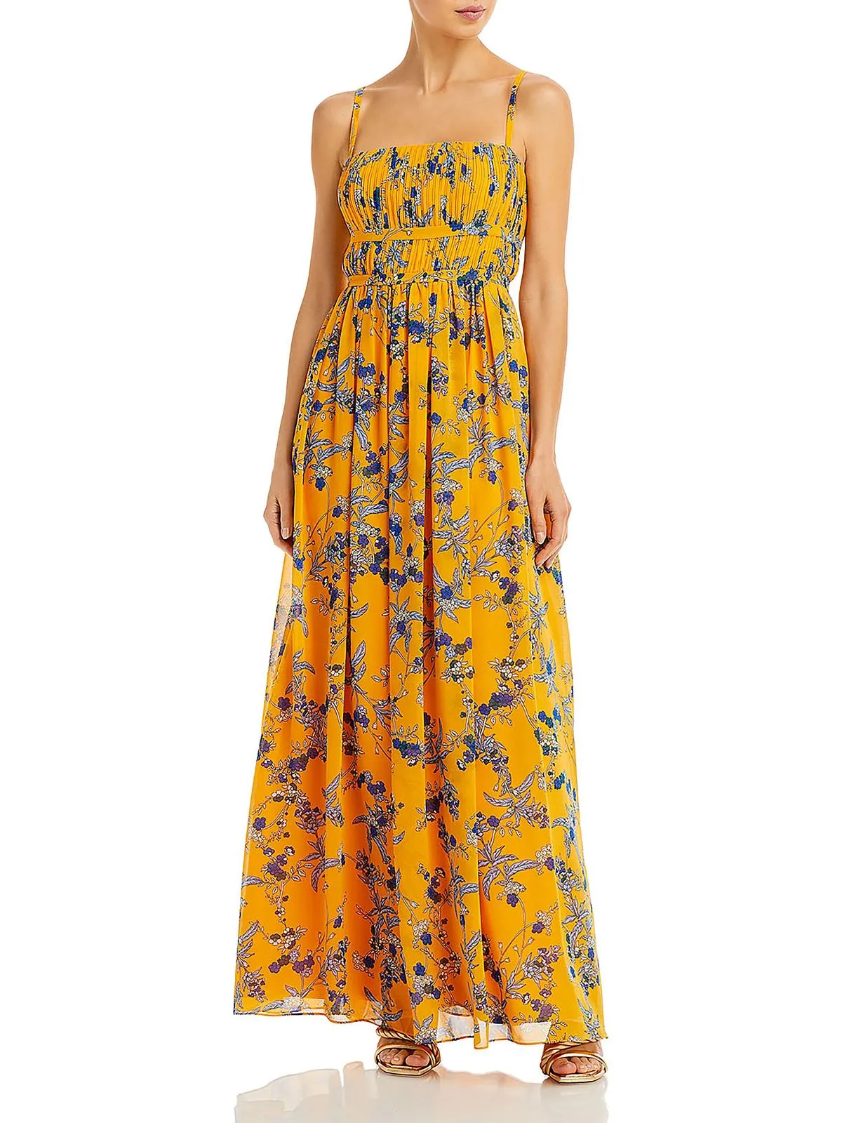 Customer Favorite Womens Floral Square Neck Evening Dress  Today Only!