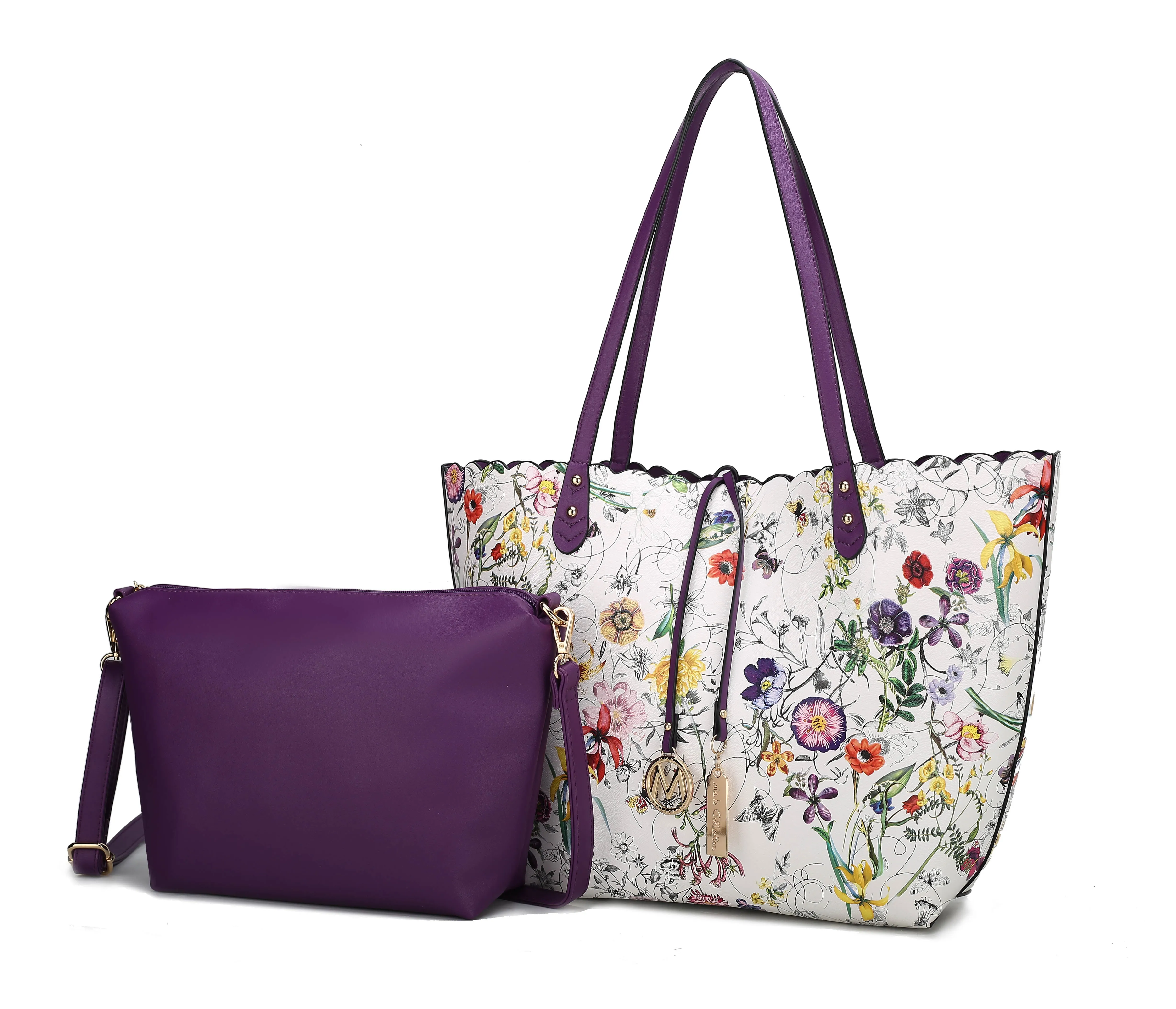 Danielle Reversible Shopper Tote Bag Crossbody Pouch