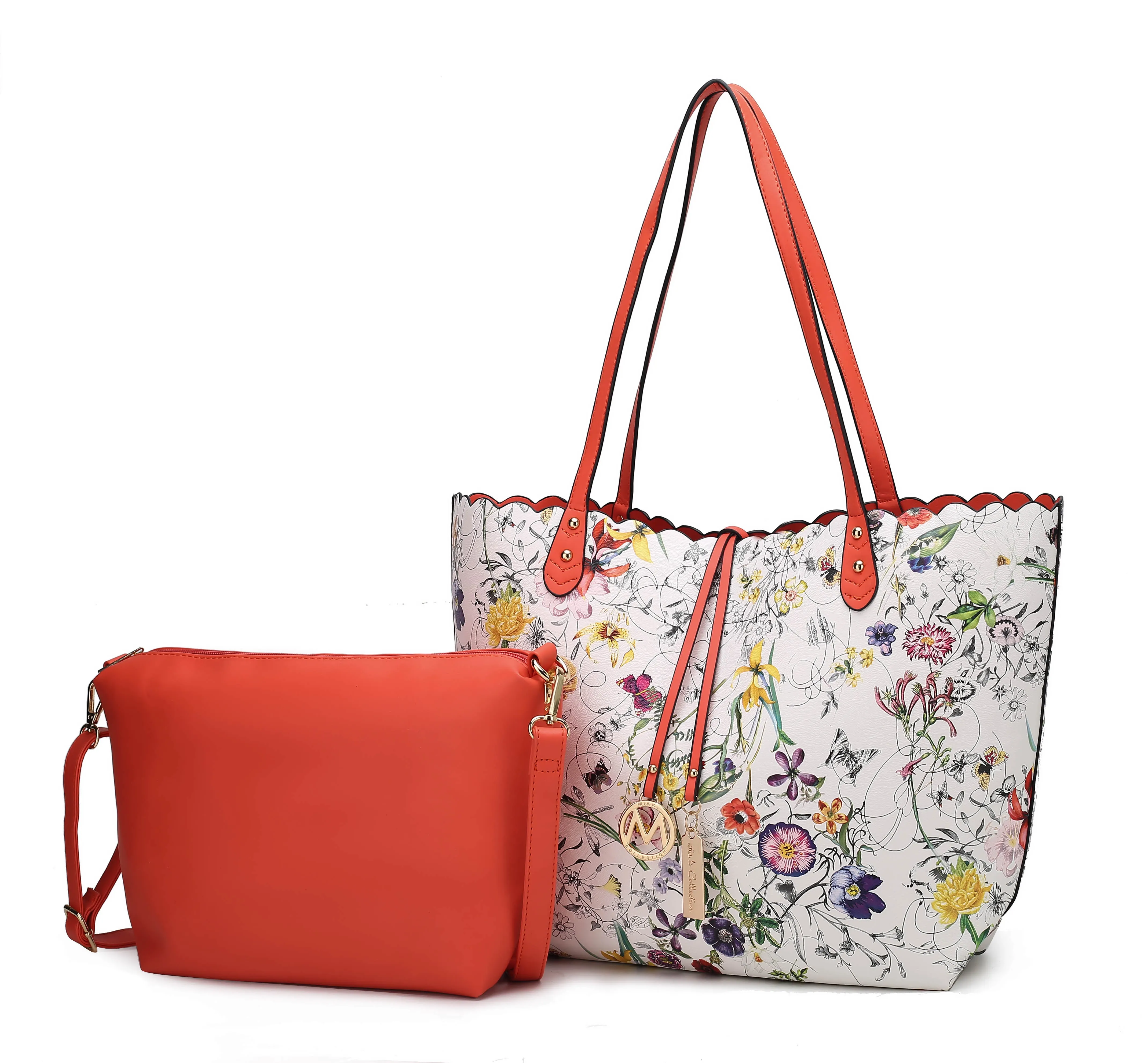 Danielle Reversible Shopper Tote Bag Crossbody Pouch