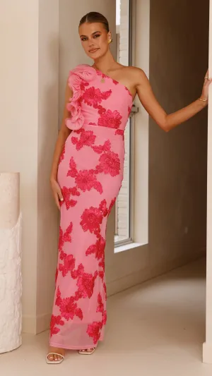 Darlee Maxi Dress - Pink Floral Billy J
