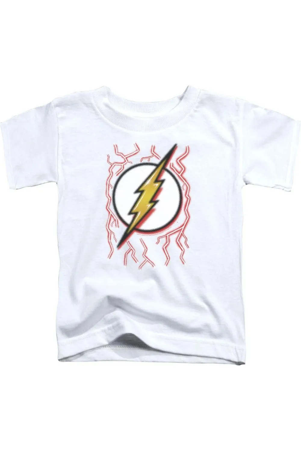 DC Comics Flash Airbrush Bolt Short Sleeve Toddler Tee / T-Shirt