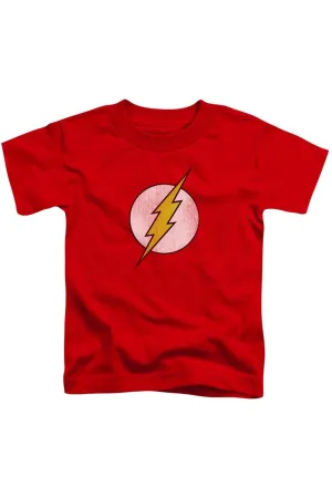 DC Comics Flash Flash Logo Distressed Short Sleeve Toddler Tee / T-Shirt