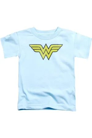DC Comics Wonder Woman Ww Logo Distressed Short Sleeve Toddler Tee / T-Shirt