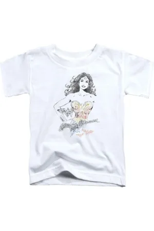 Dco Justice League of America Wonder Woman Squiggles Short Sleeve Toddler Tee / T-Shirt