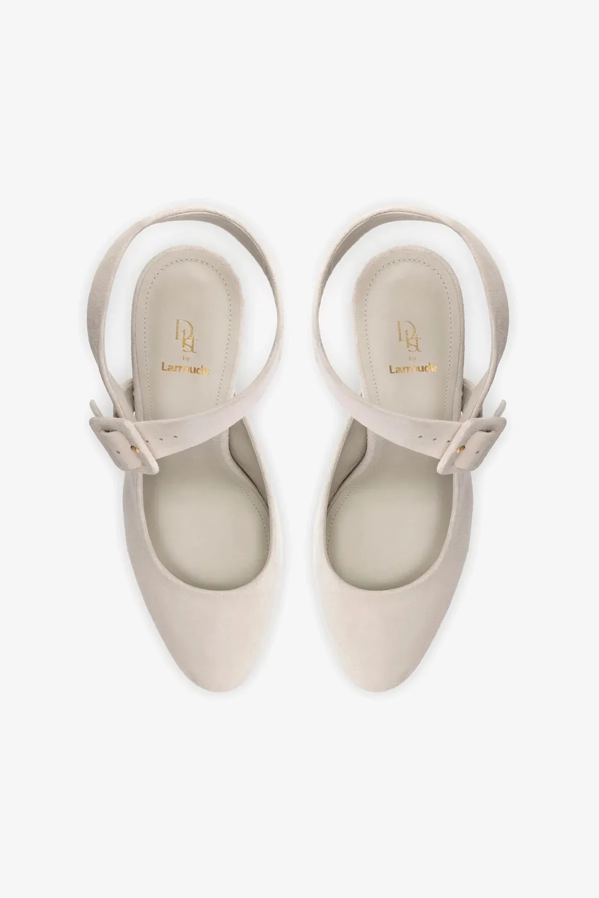 Deena By Larroud Pump In Mushroom Grey Suede