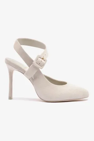 Deena By Larroud Pump In Mushroom Grey Suede
