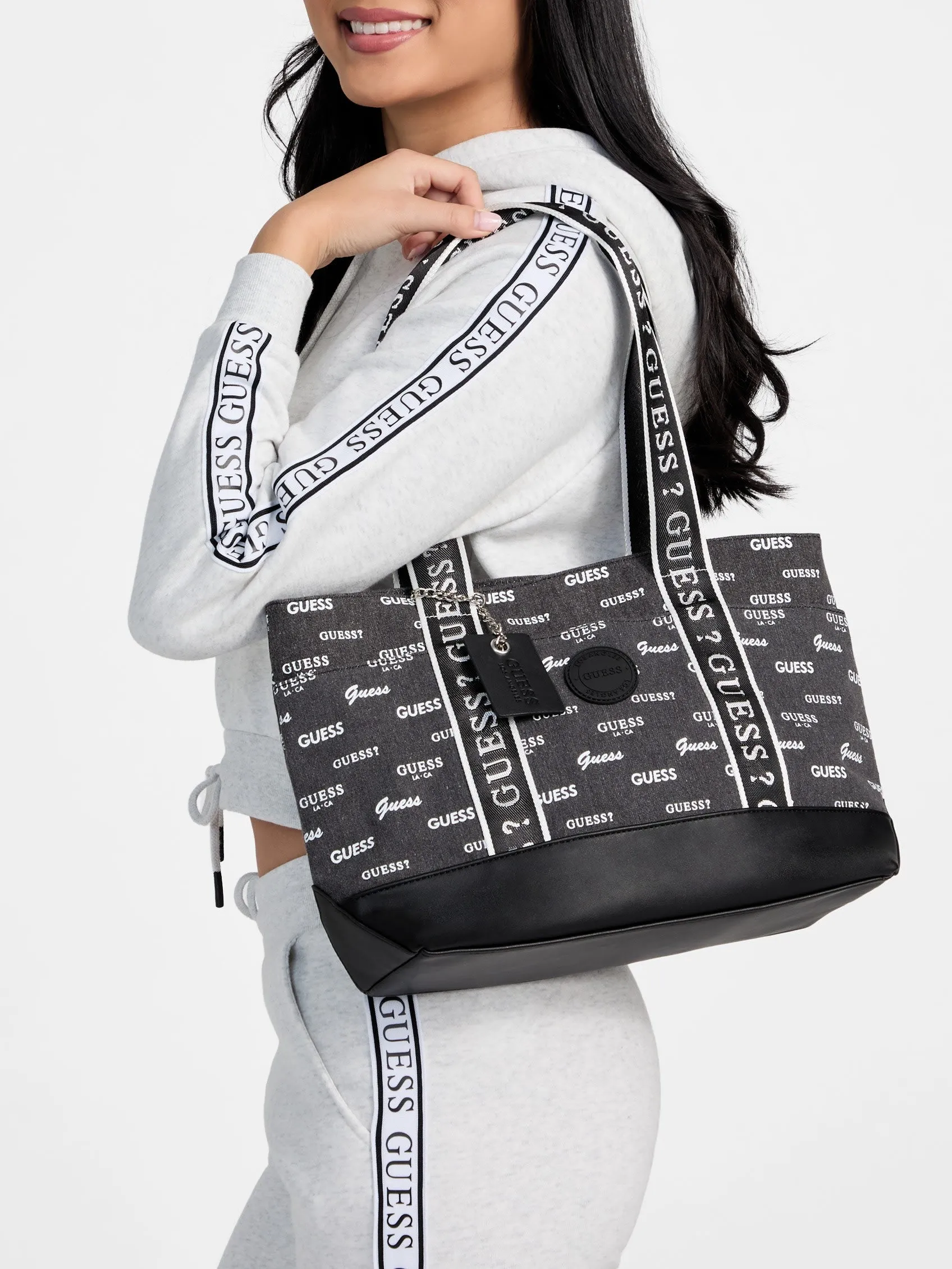 Denim Logo Tote
