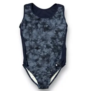 Destira Youth Girl Dance Leotard Size 10/12 Blue Tie Dye Racerback