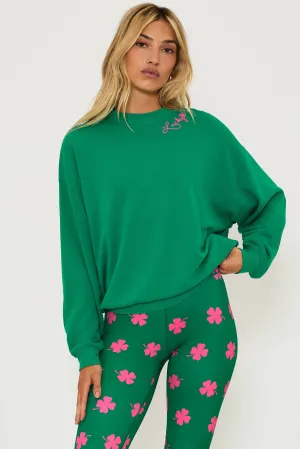 Devyn Oversized Sweatshirt Lucky Clover Beach Riot
