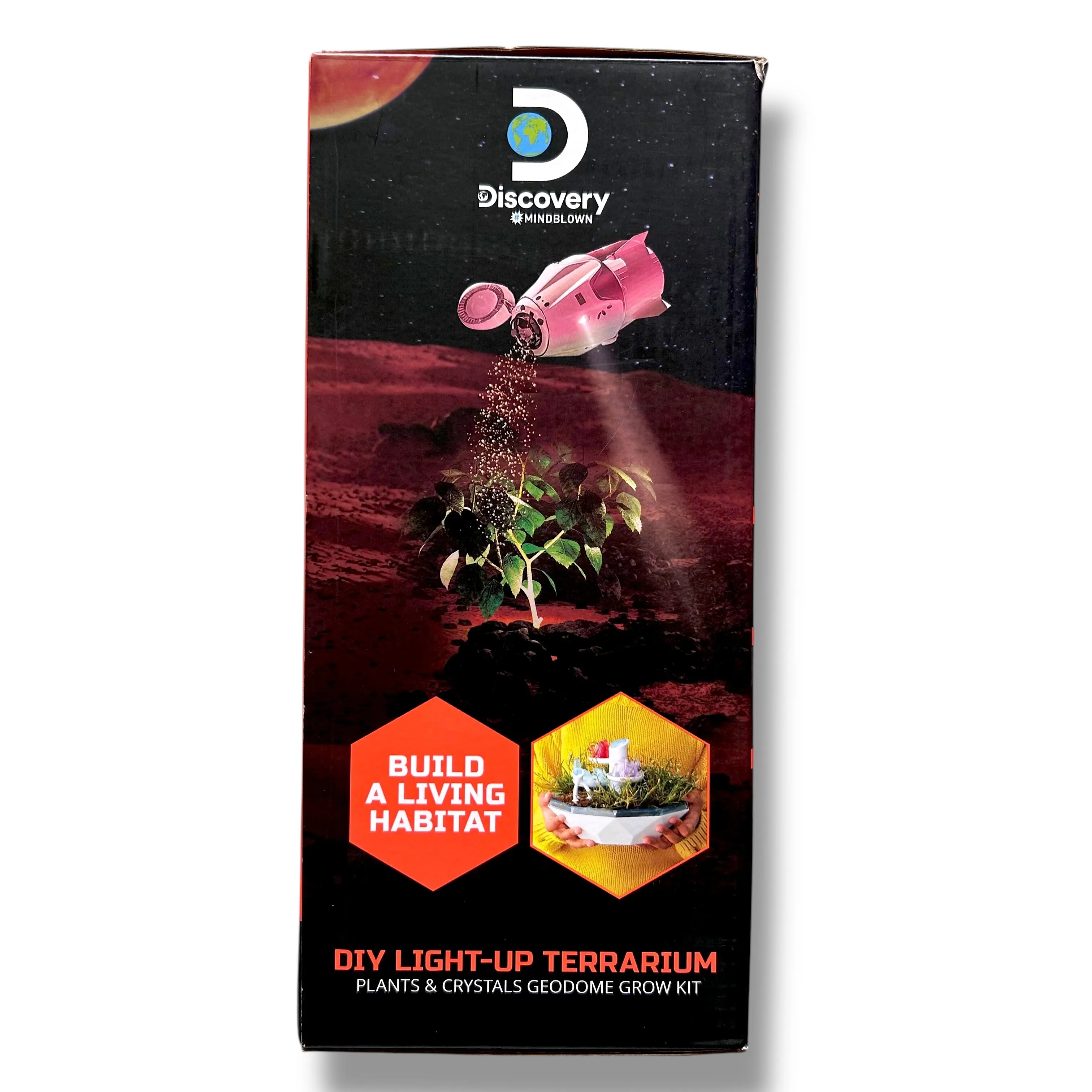 Discovery DIY Light-Up Terrarium Glowing Crystals Geodome Grow Kit