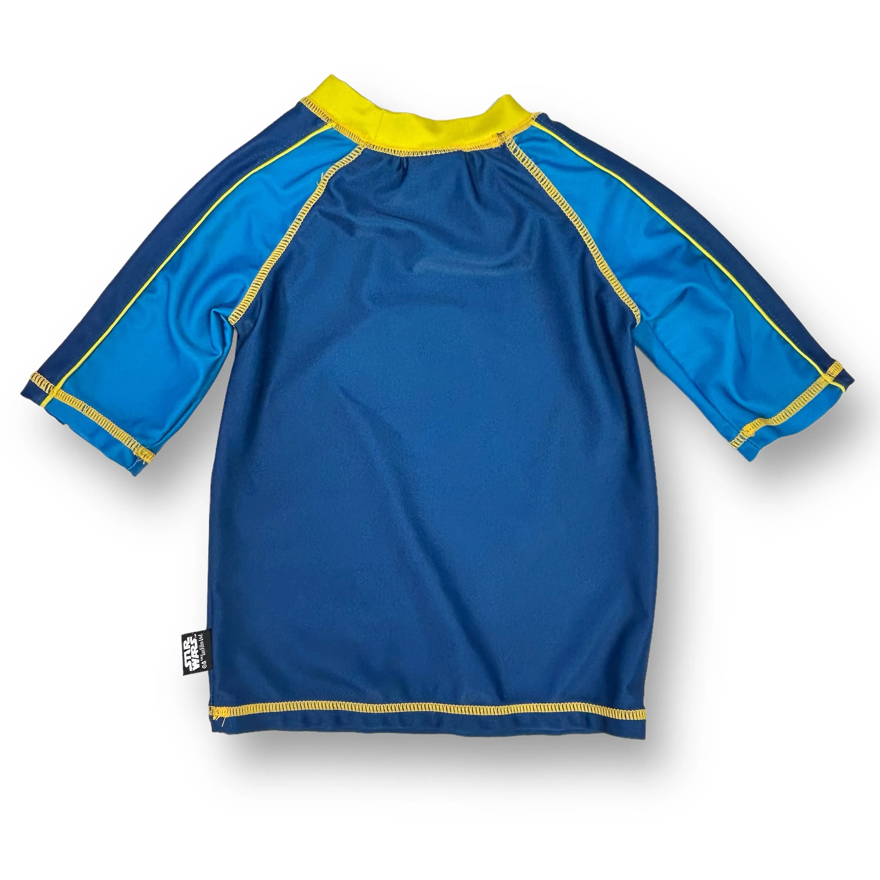Disney Store Toddler Boy Size 3 Rash Guard Star Wars Baby Yoda Swim Shirt