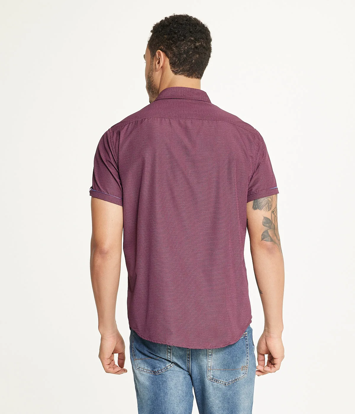 Ditsy Print Short Sleeve Shirt