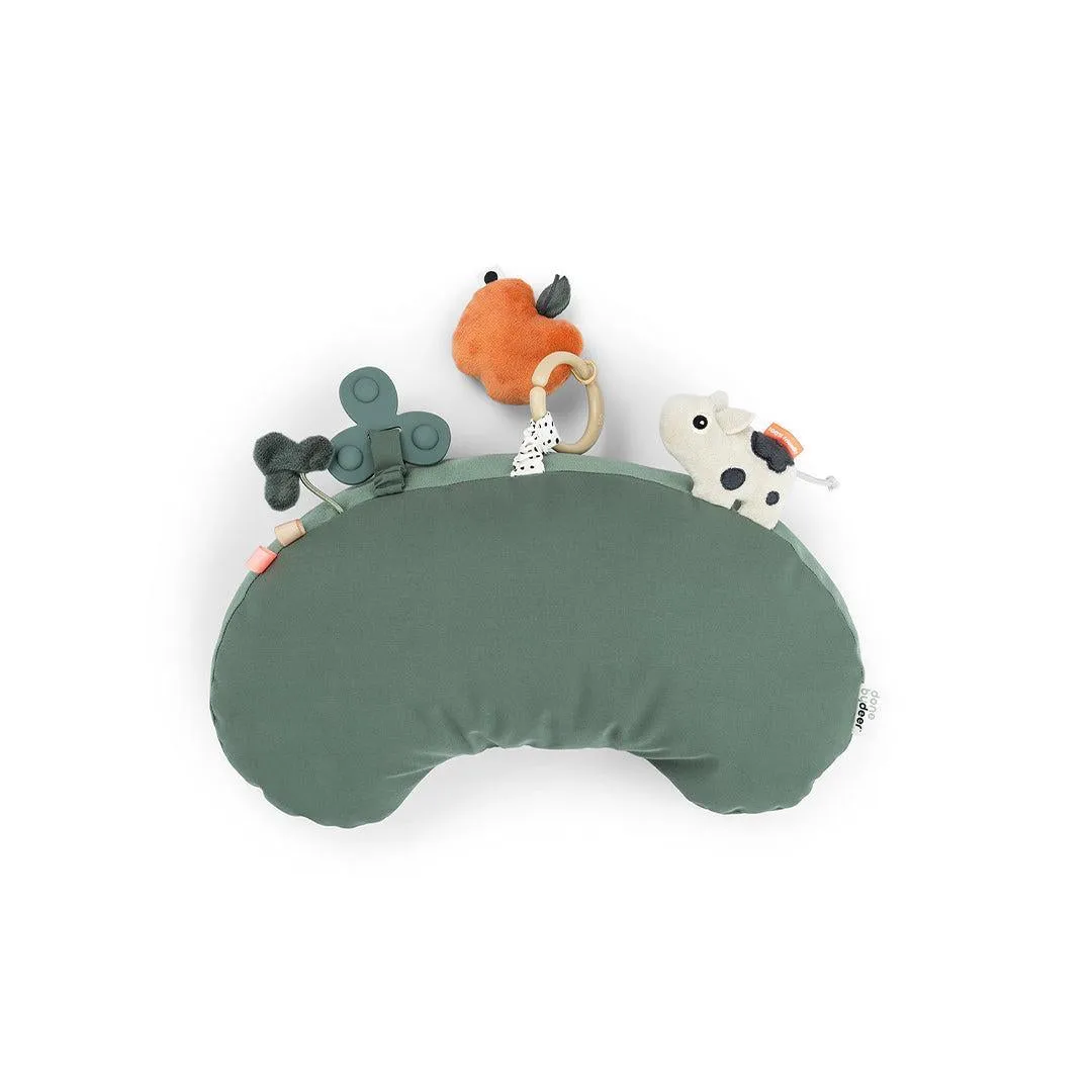 Done By Deer Tummy Time Activity Pillow - Tiny Farm Green