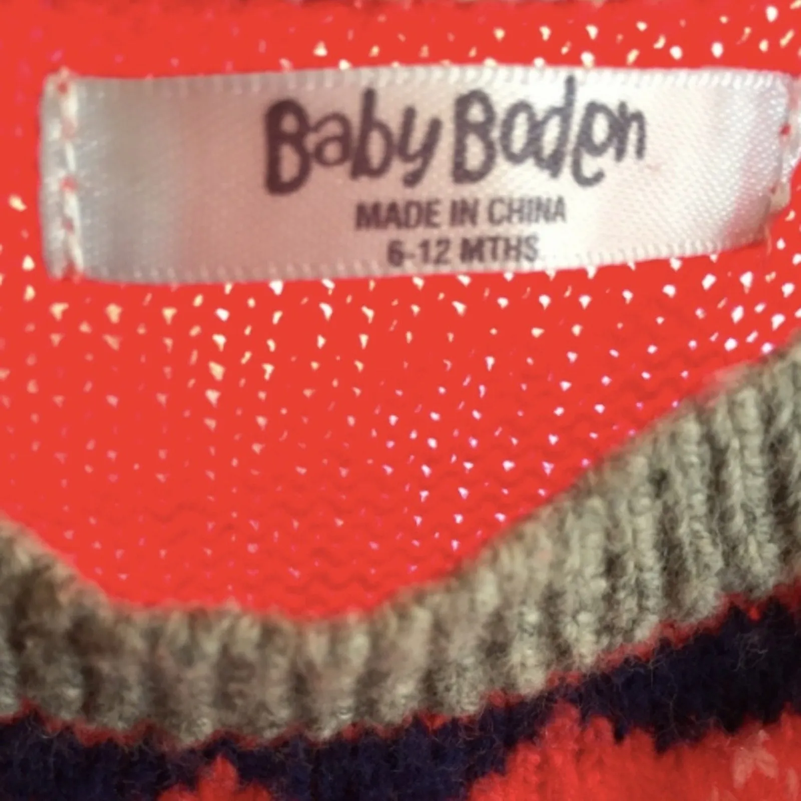 Doorbuster Baby Boden Fair Isle Red Knit Sweater Dress 6-12 Months  Almost Gone!
