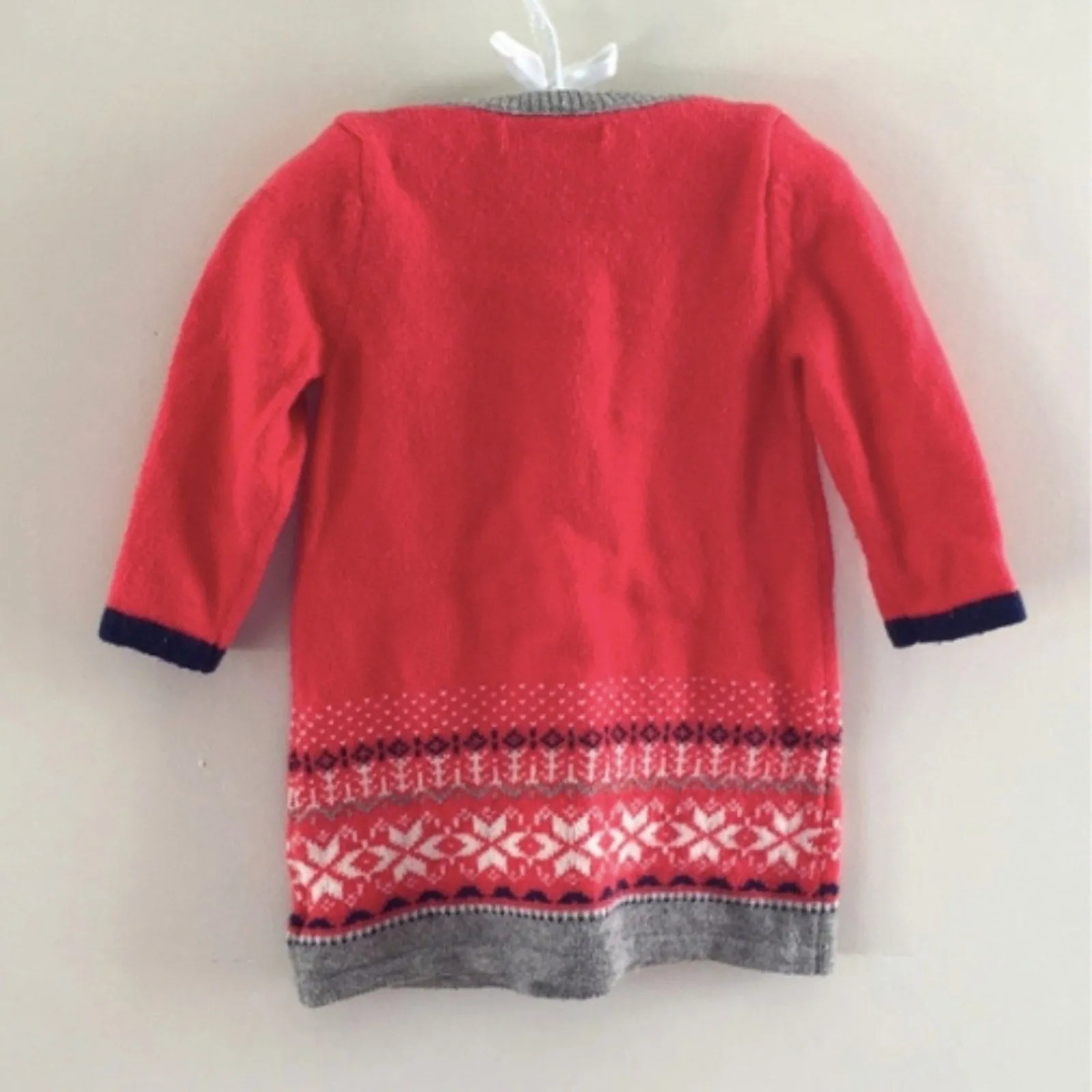 Doorbuster Baby Boden Fair Isle Red Knit Sweater Dress 6-12 Months  Almost Gone!