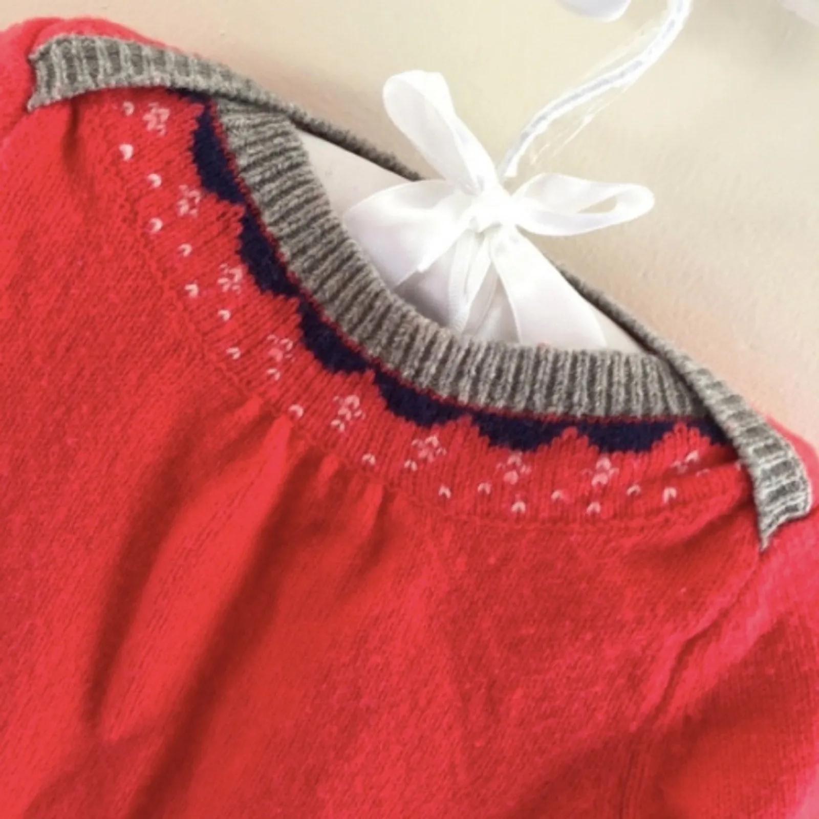 Doorbuster Baby Boden Fair Isle Red Knit Sweater Dress 6-12 Months  Almost Gone!