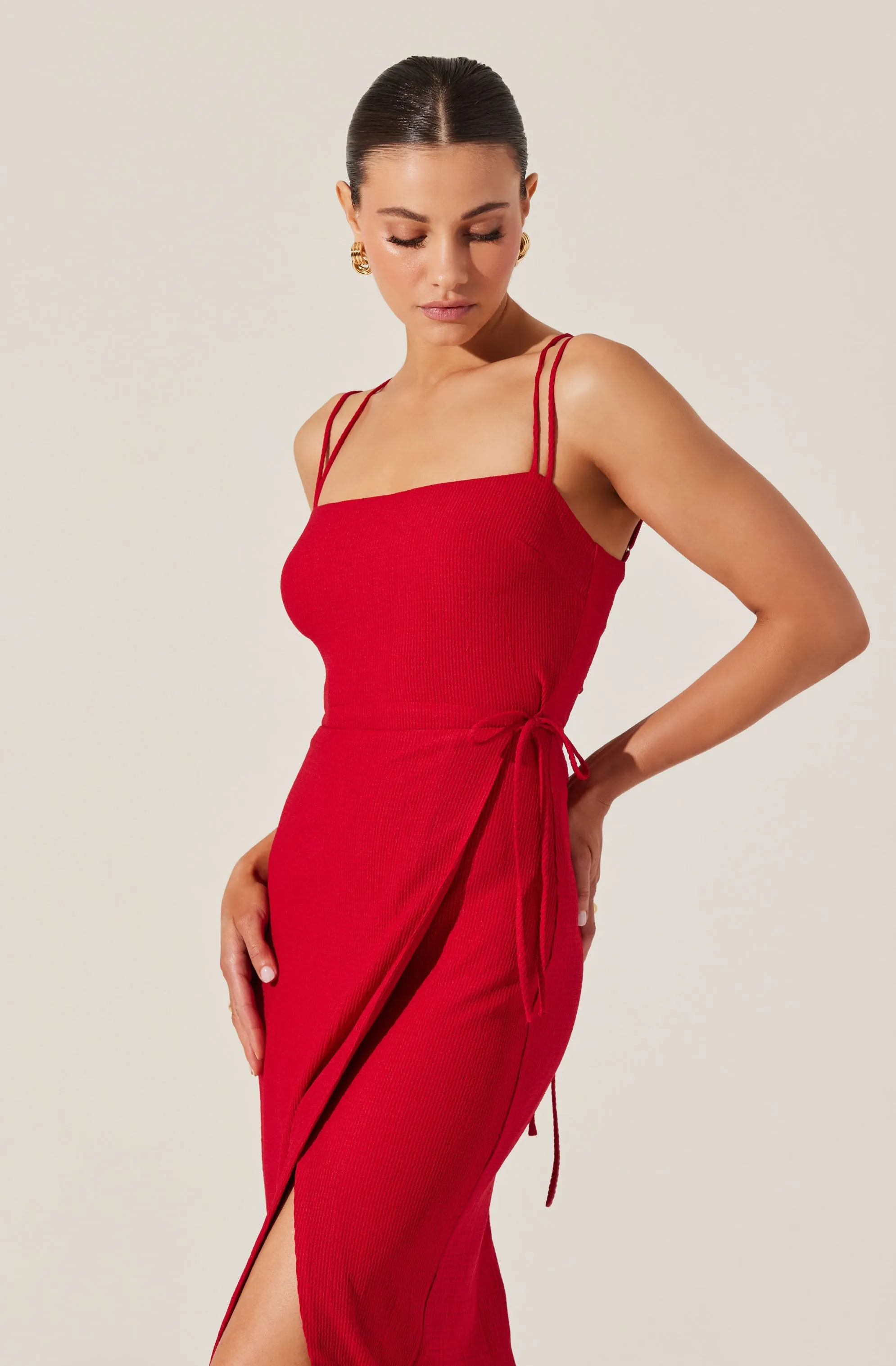Doorbuster Brinda Wrap Midi Dress  Limited Stock!