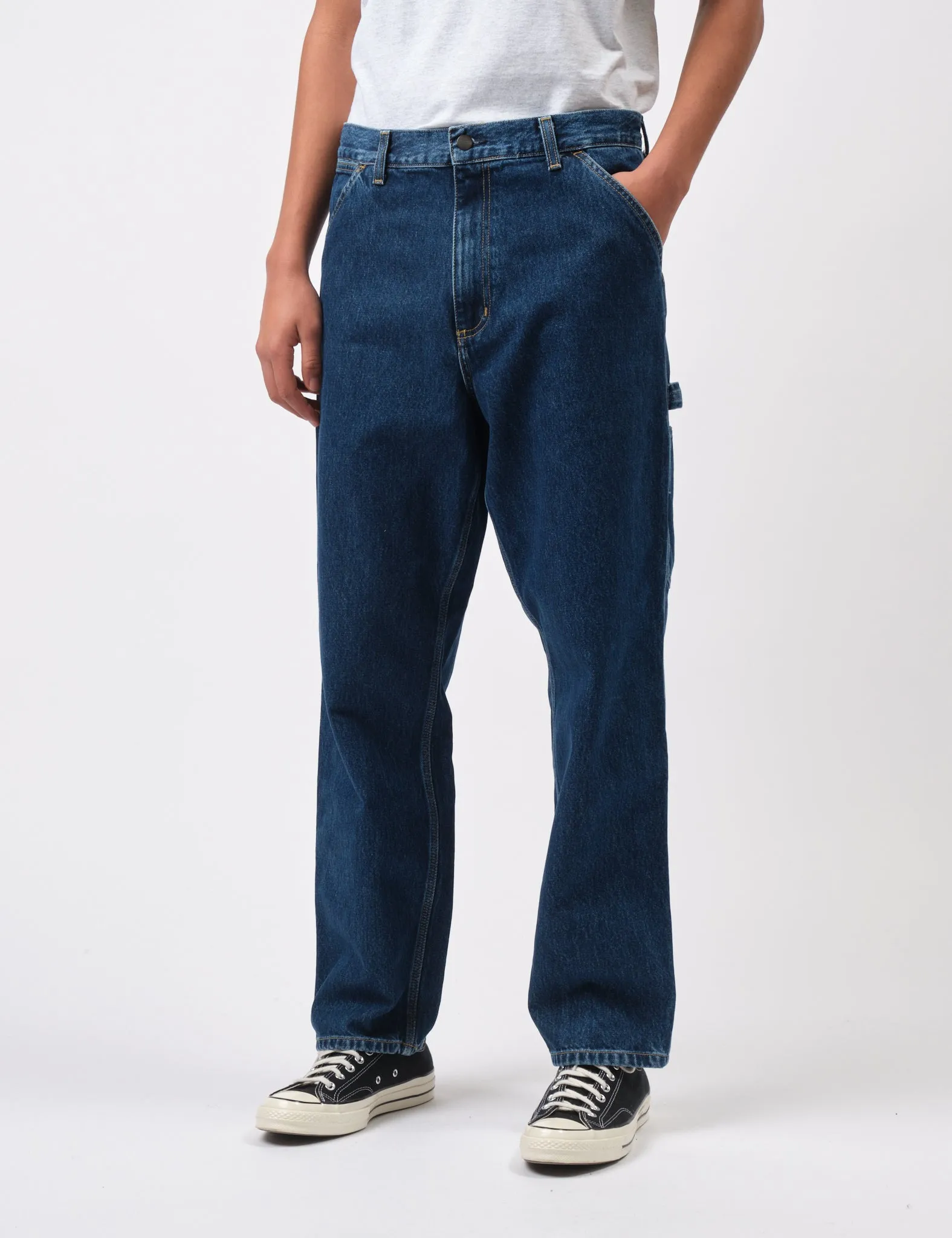 Doorbuster Carhartt WIP Single Knee Pant (Smith Denim) - Blue Stone Washed  Last Few Pieces!