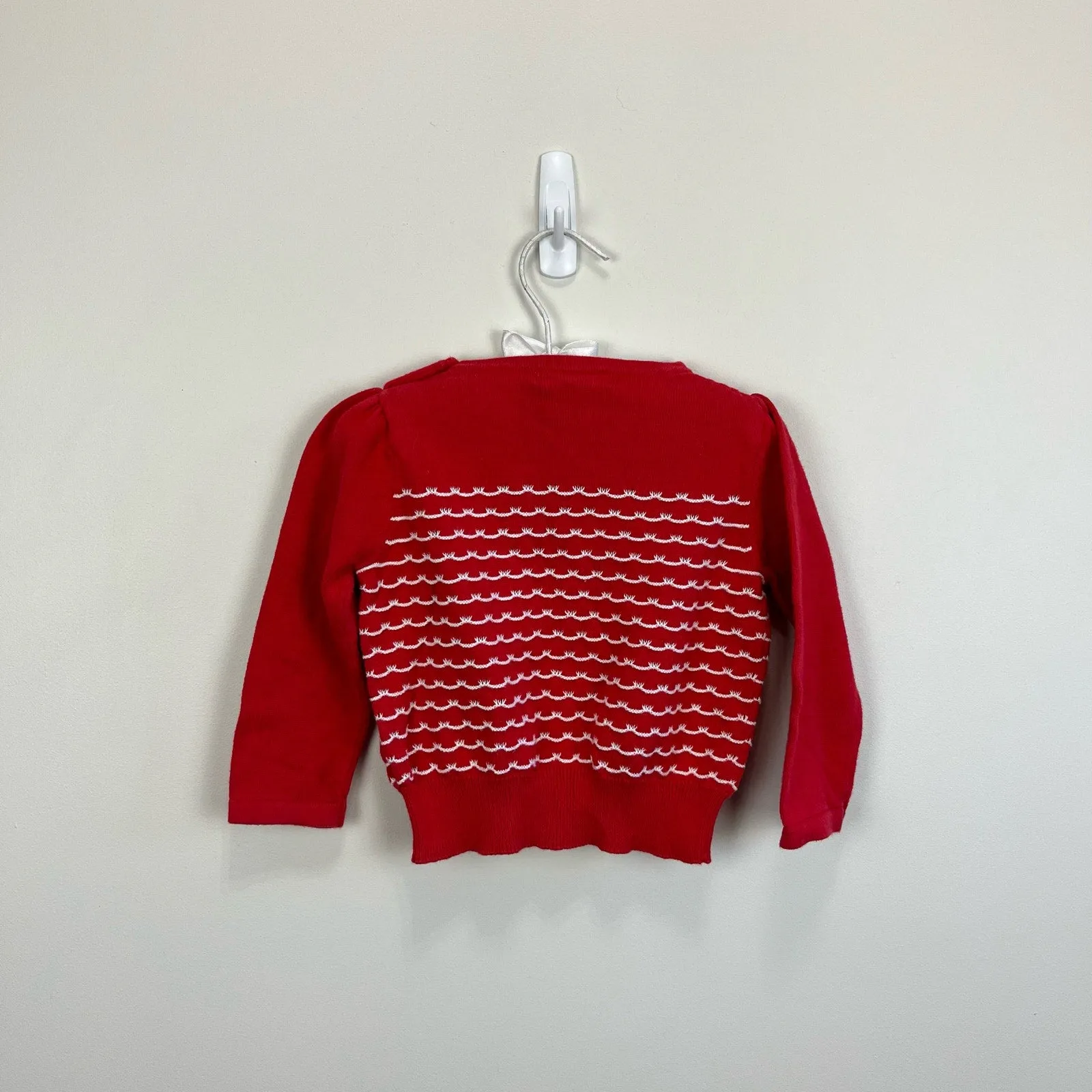 Doorbuster Janie and Jack Scallop Stripe Red Sweater 18-24 Months  Ends Soon!