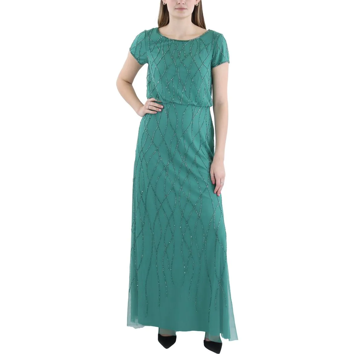 Doorbuster Womens Blouson Maxi Evening Dress  Dont Miss Out!