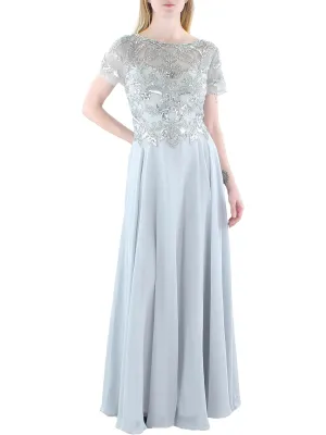 Doorbuster Womens Embellished Chiffon Evening Dress  Almost Sold Out!