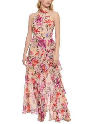 Doorbuster Womens Floral Polyester Halter Dress  Almost Sold Out!