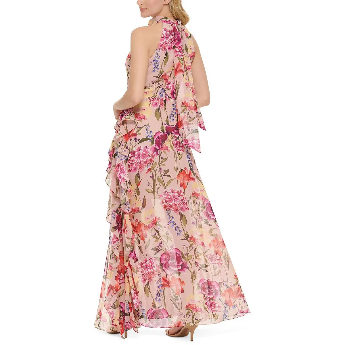 Doorbuster Womens Floral Polyester Halter Dress  Almost Sold Out!