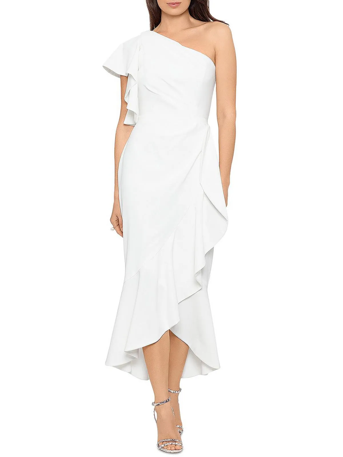 Doorbuster Womens Ruffled One Shoulder Evening Dress  Limited Stock!