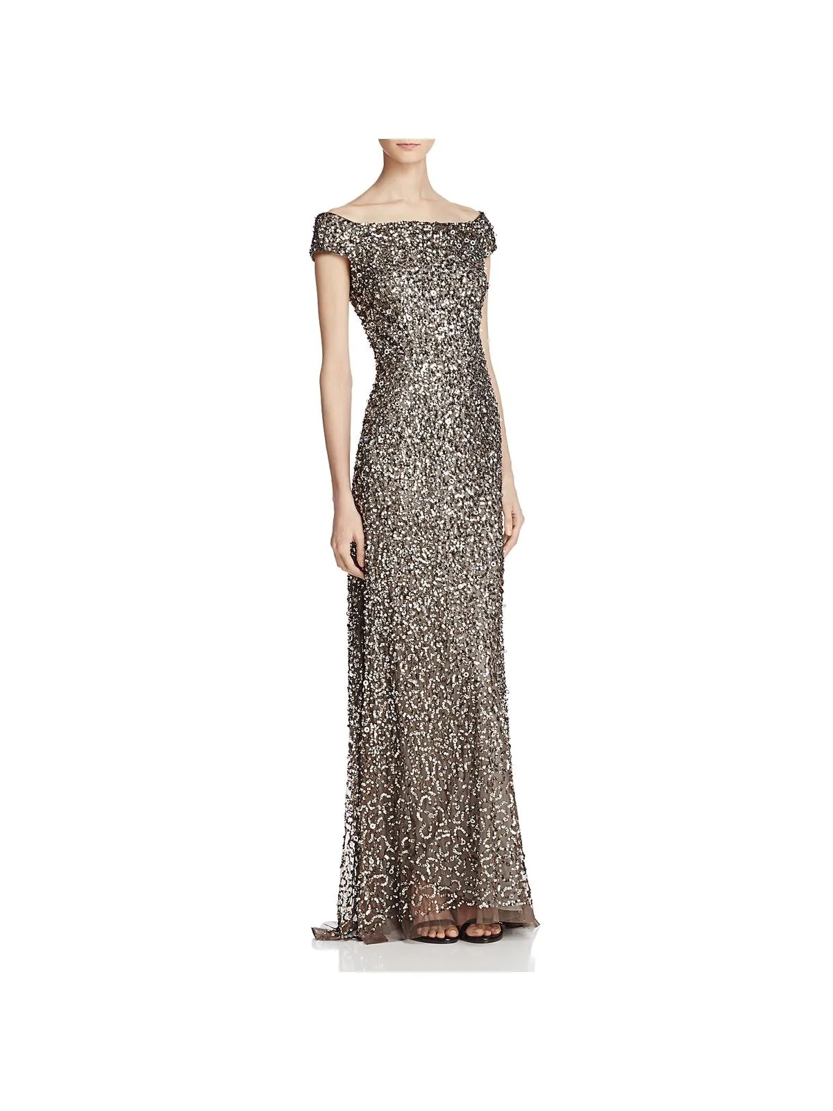 Doorbuster Womens Sequined Off-The-Shoulder Formal Dress  Dont Miss Out!