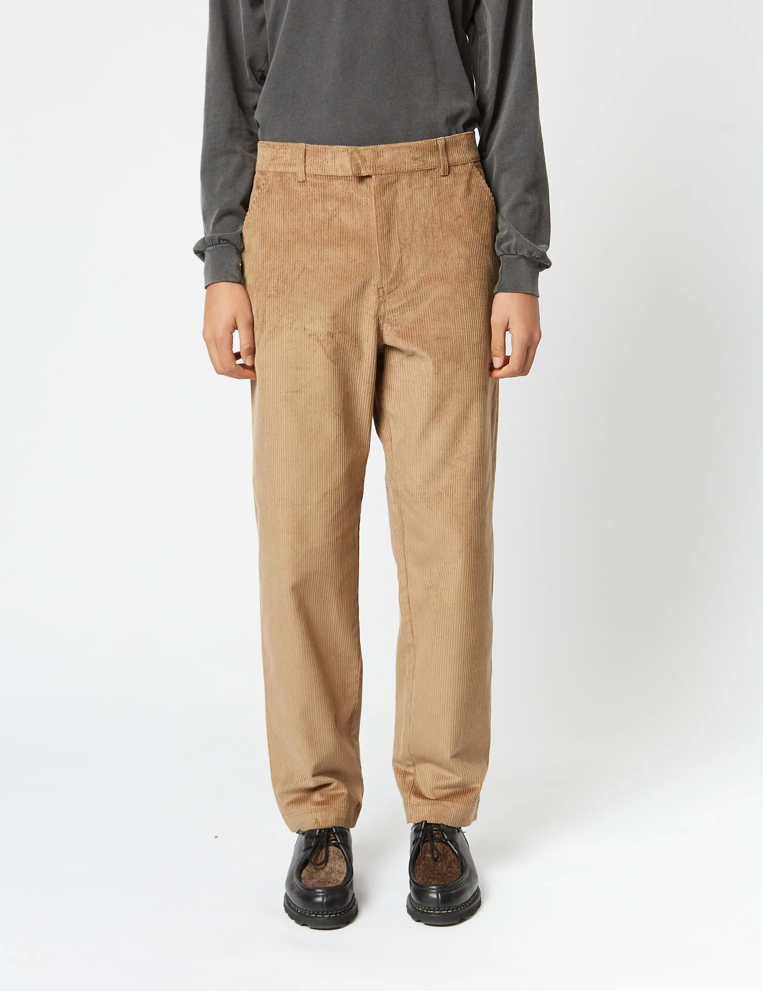 Editors Choice Bhode x Brisbane Cord Pant (Relaxed, Straight) - Fawn Khaki  Almost Gone!