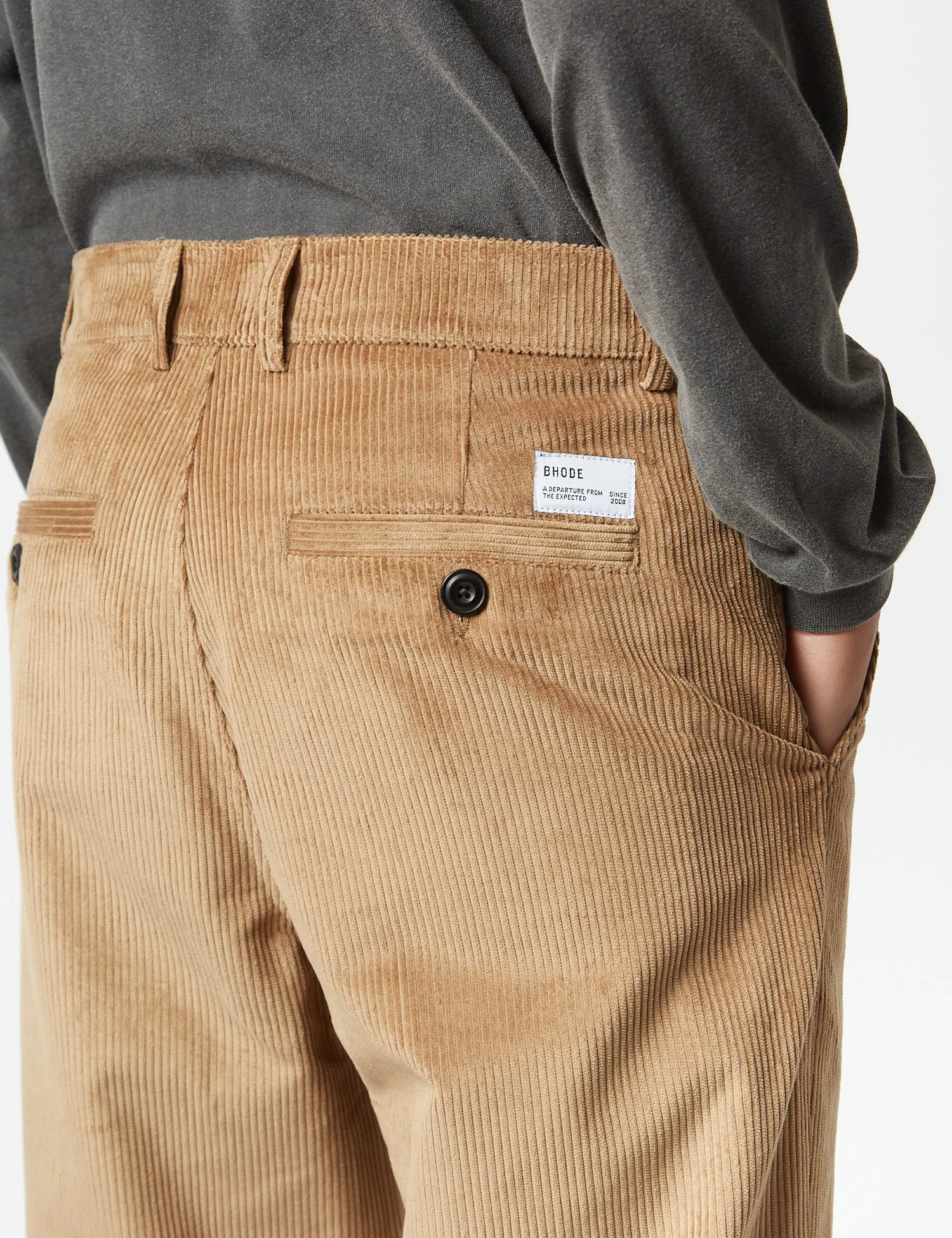 Editors Choice Bhode x Brisbane Cord Pant (Relaxed, Straight) - Fawn Khaki  Almost Gone!