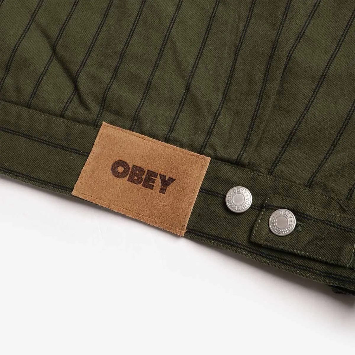 Editors Choice OBEY Stripe Zip Up Jacket  Today Only!