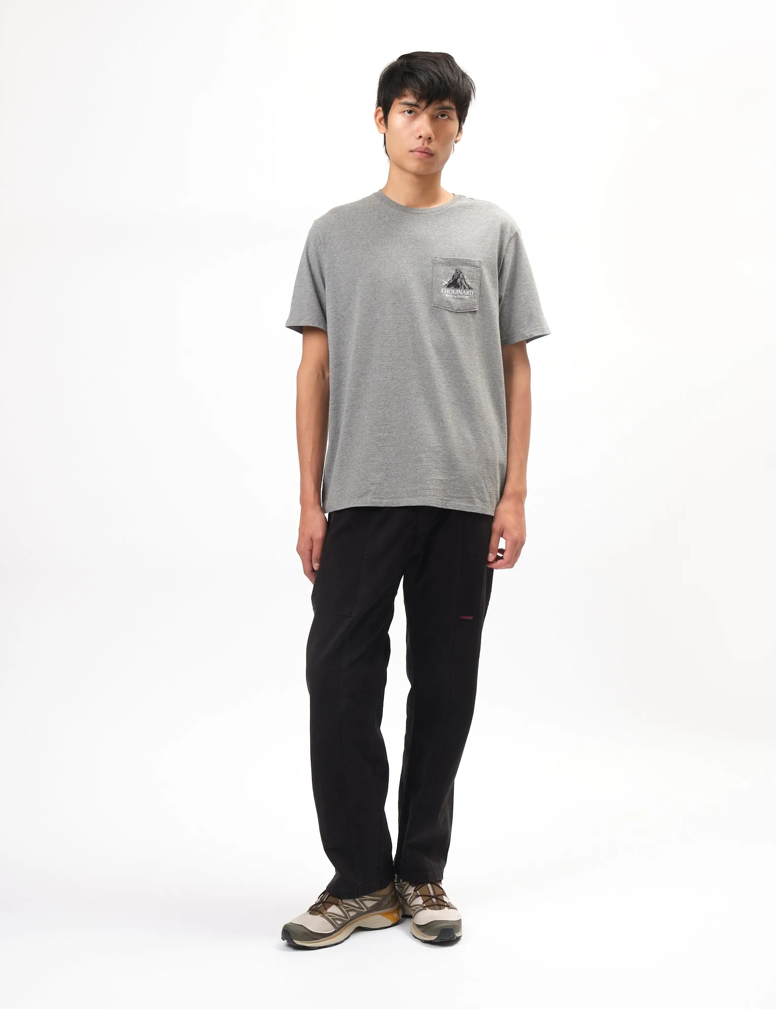 Editors Choice Patagonia Chouinard Crest Pocket Responsibili-Tee T-Shirt - Gravel  Ends Soon!