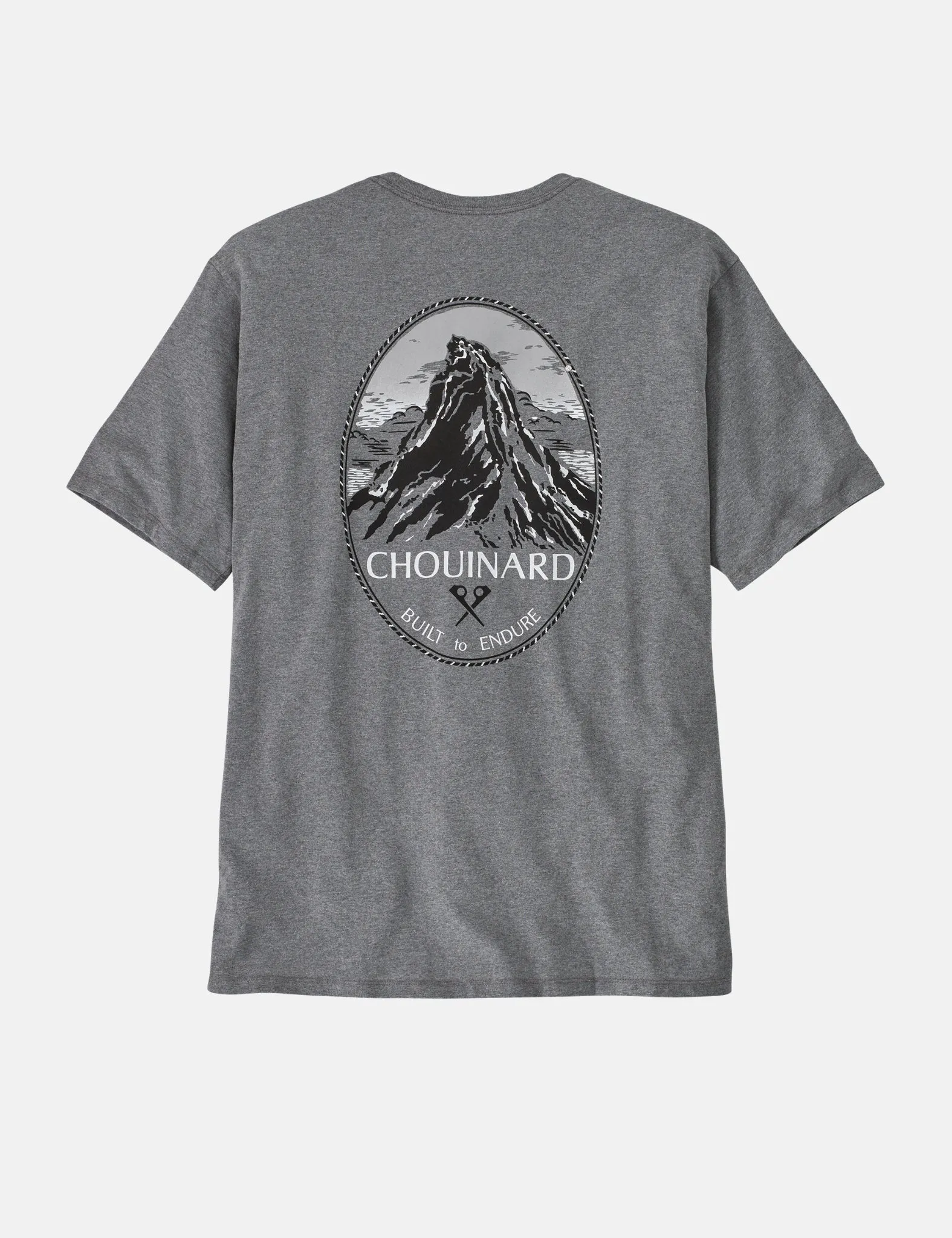 Editors Choice Patagonia Chouinard Crest Pocket Responsibili-Tee T-Shirt - Gravel  Ends Soon!