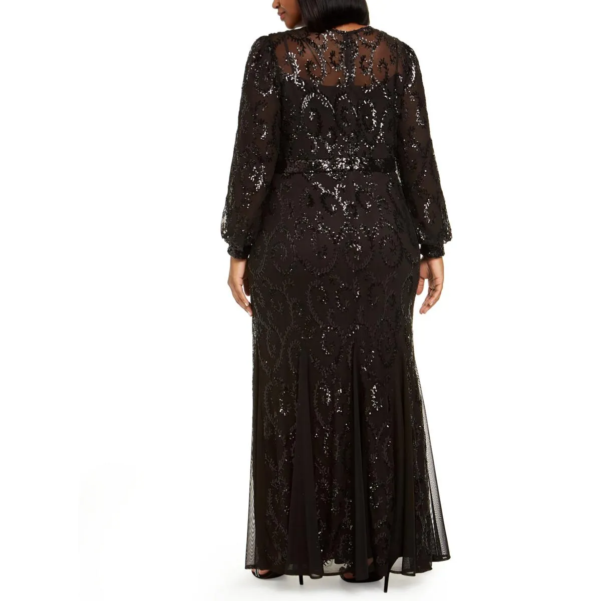 Editors Choice Plus Womens Sequined Mesh Evening Dress  Limited Availability!