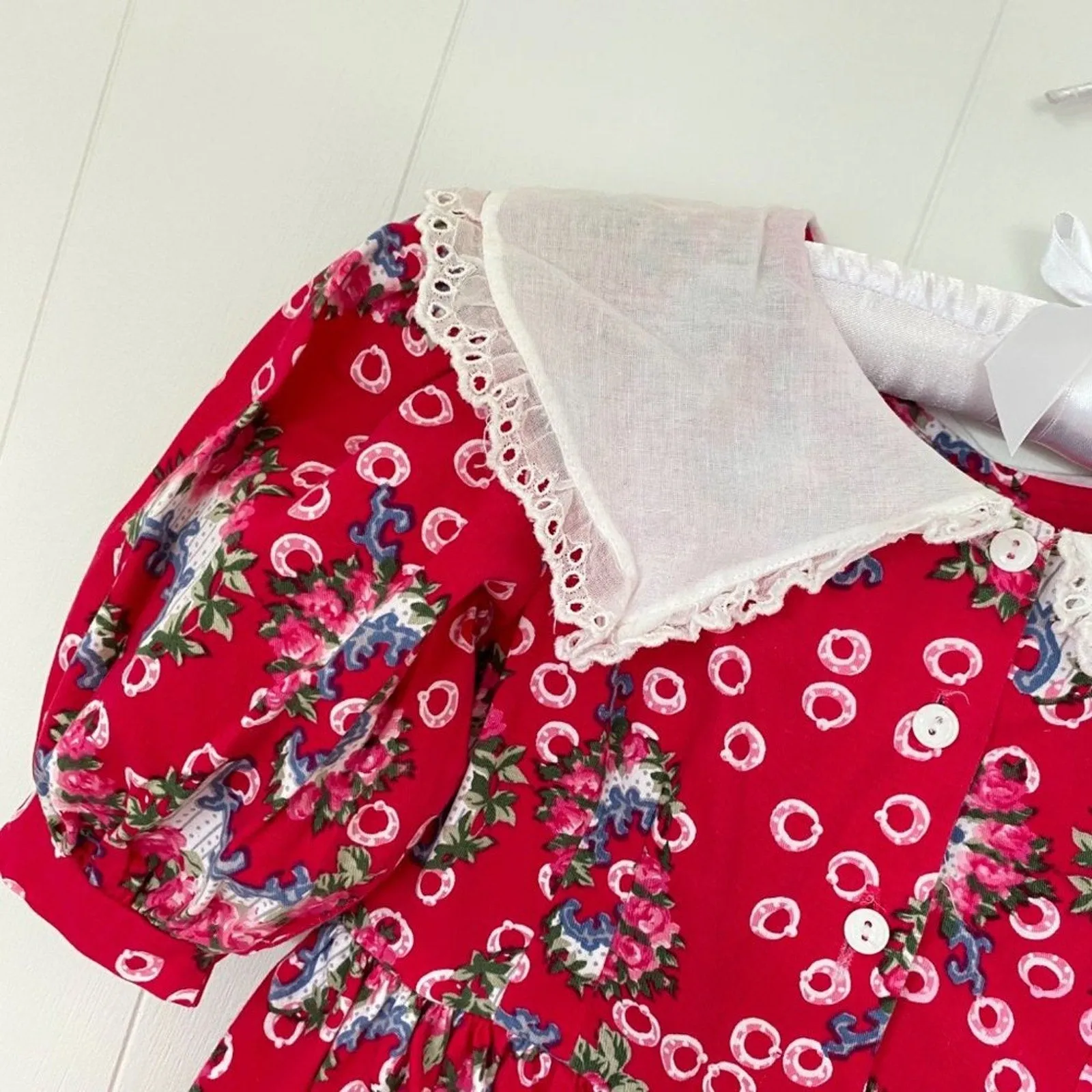 Editors Choice Vintage Mousefeathers Pink Floral Dress 5T  Ends Soon!