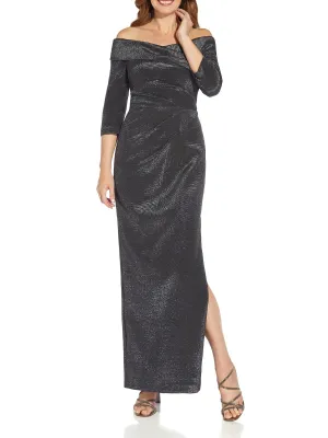 Editors Choice Womens Metallic Column Evening Dress  Dont Miss Out!