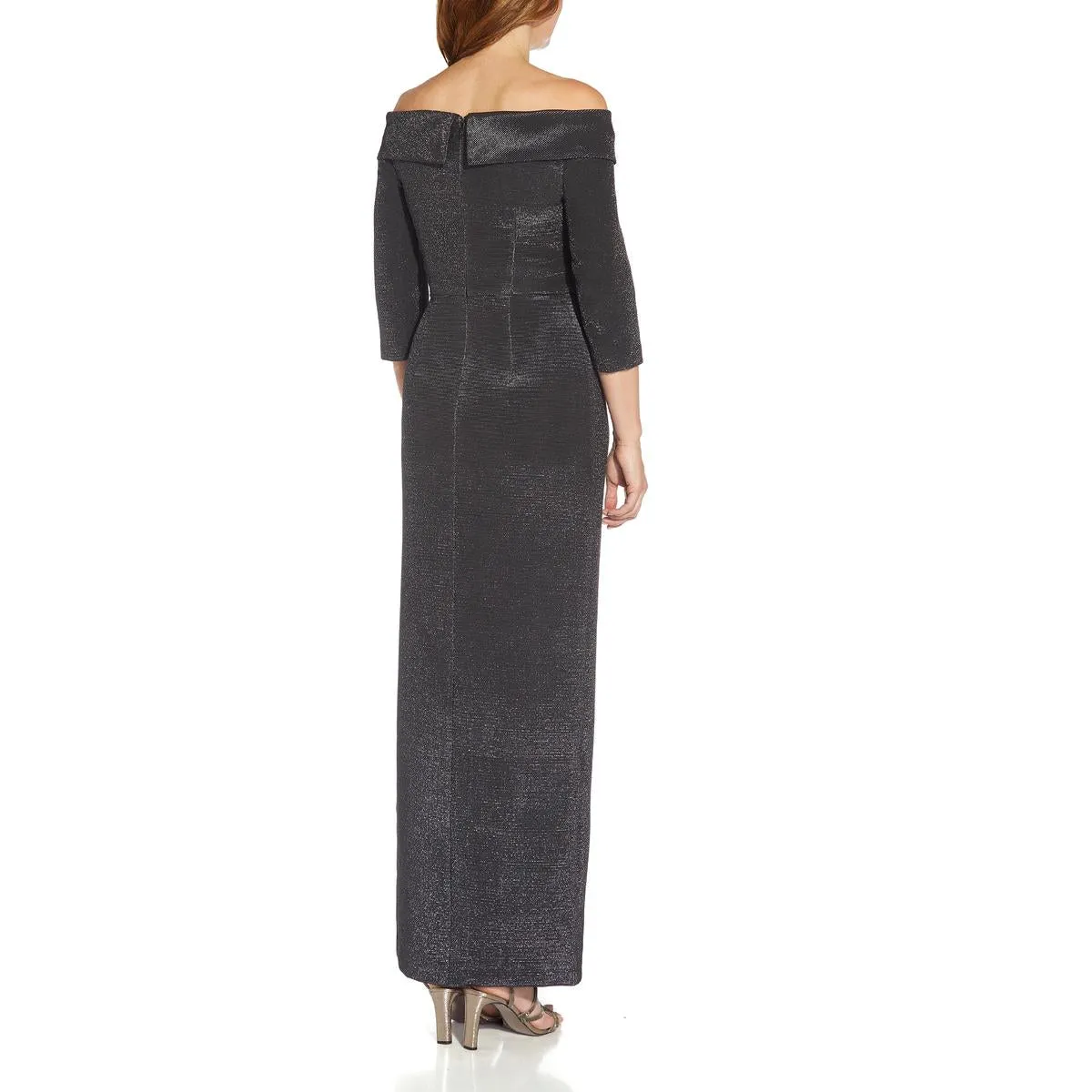 Editors Choice Womens Metallic Column Evening Dress  Dont Miss Out!