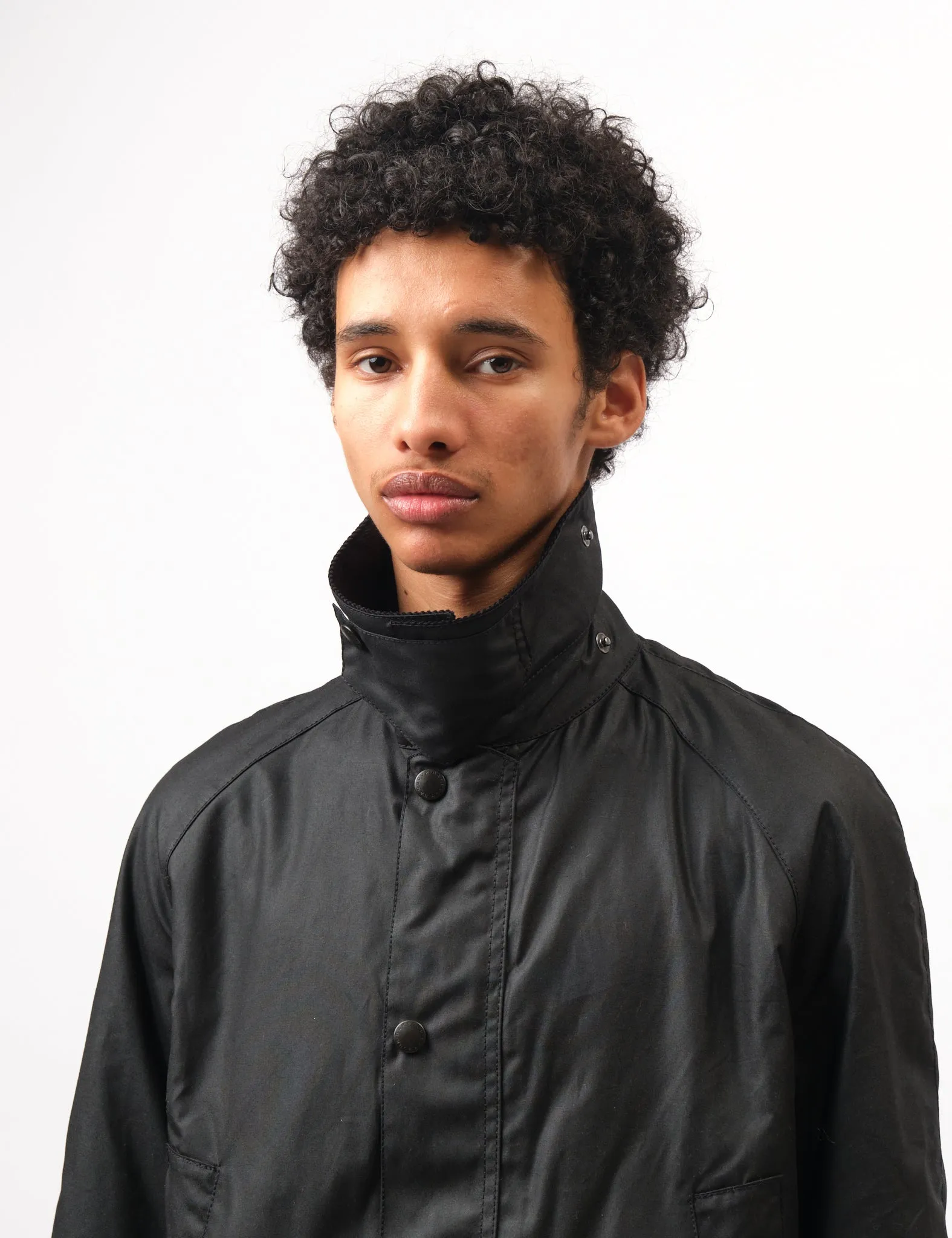 Editors Pick Barbour Ashby Wax Jacket - Black Classic Lining  Ends Soon!